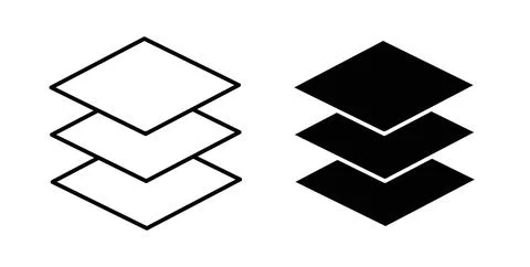Layers icon symbol. Flat Vector illustration Stock Illustration