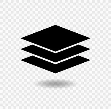 Layers Icon Symbol Sign Isolate On transparent Background,Vector Illustration Stock Illustration