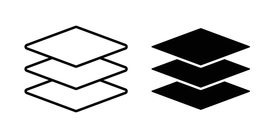 Layers icon vector, illustration icon set 库存插图