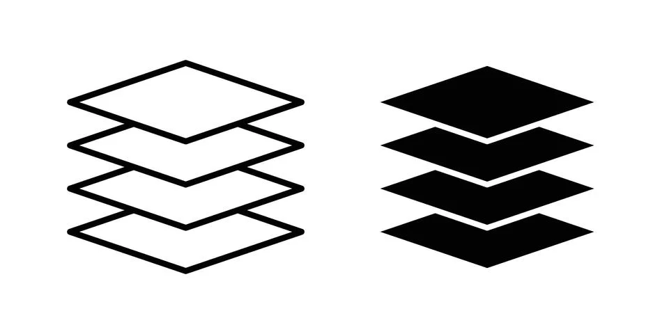 Layers icon for web projects Illustrazione stock