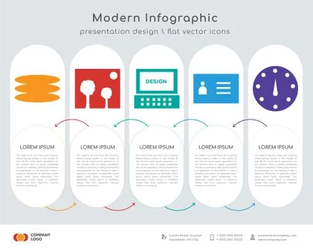 Layers infographics design Illustrazione stock
