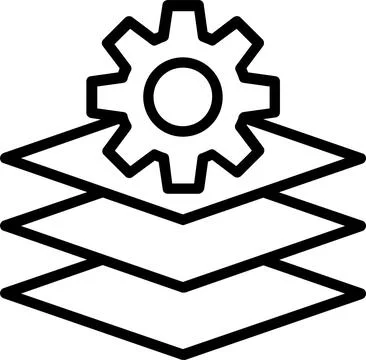 Layers Line Icon Design Stock Illustration