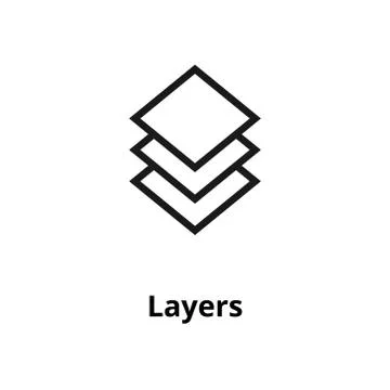 Layers Line Icon Illustrazione stock