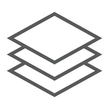 Layers line icon, tools and design, instruments Stock Illustration