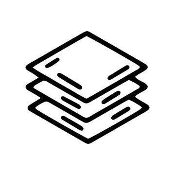 Layers line vector doodle simple icon design Stock Illustration