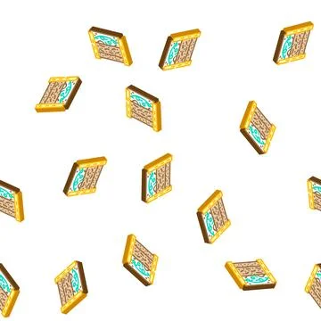 Layers of material in composter isometric icon seamless pattern Illustrazione stock