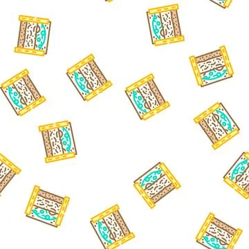 Layers of material in composter vector seamless pattern Stock Illustration