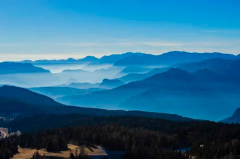 Layers of mountains Stock Photos