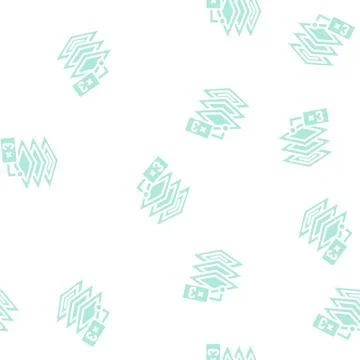 Layers of napkins glyph vector seamless pattern Illustrazione stock