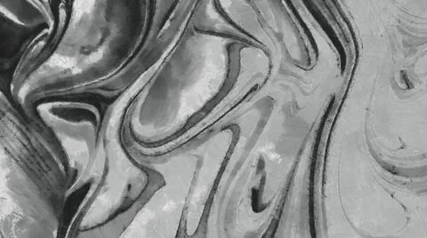 Layers of paints on canvas. Abstract black and white background Stock Illustration