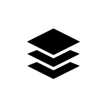 Layers panel black glyph ui icon イラスト素材