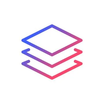 Layers panel pixel perfect gradient linear ui icon Illustrazione stock