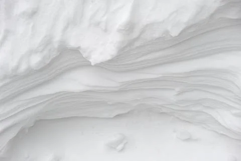Layers of recently fallen snow. Snow background. Stock Photos