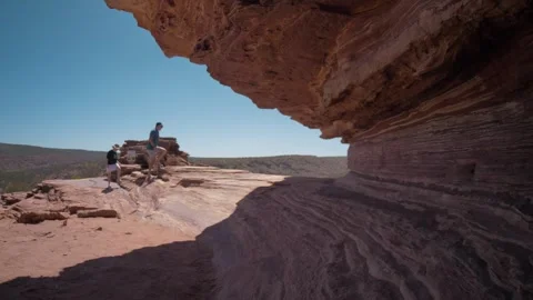 Layers of Rock at Nature’s Window Stock Footage 316004045