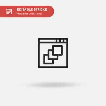 Layers Simple vector icon. Illustration symbol design template for web mobile Stock Illustration