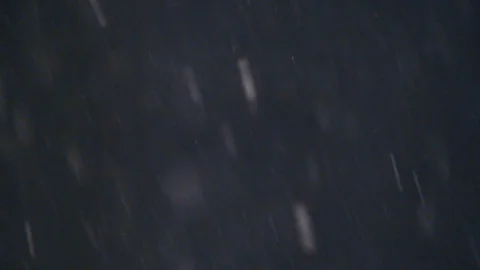 Layers of snow fall in a blizzard at night, some layers in focus some with bokeh 스톡 동영상 98379423