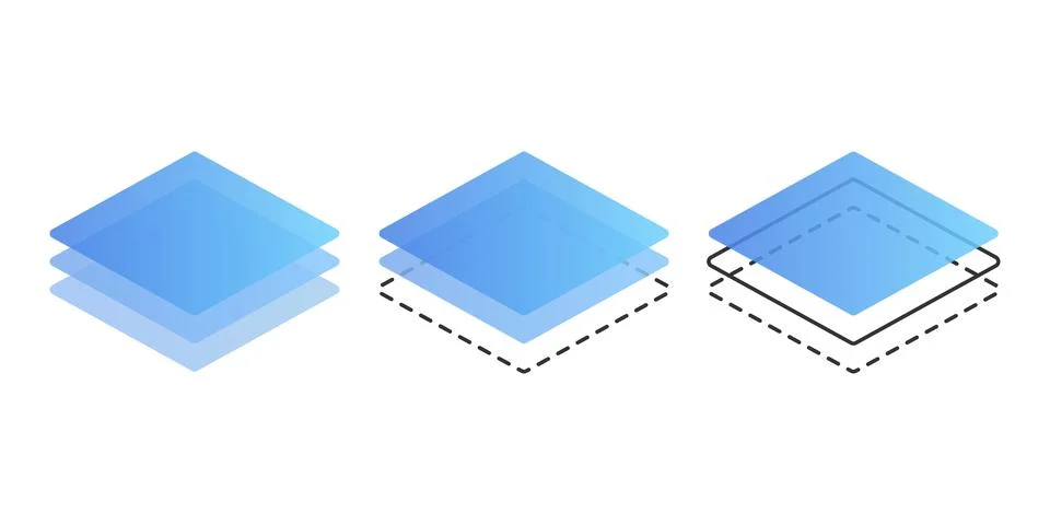 Layers stack icon in flat style. Fabric floor layer vector illustration on .. Stock Illustration