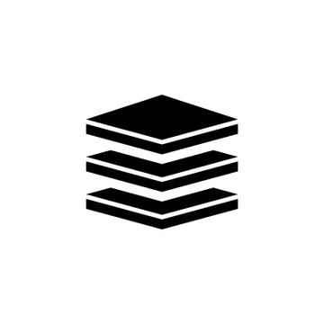 Layers, Strata Flat Vector Icon Stock Illustration