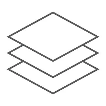 Layers thin line icon, tools and design Stock Illustration