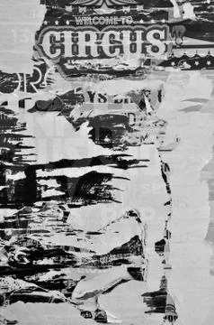 Layers of torn posters Stock-Fotos