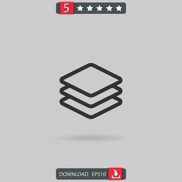 Layers vector icon Stock Illustration