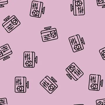 Layers virtual reality line vector seamless pattern Stockillustratie