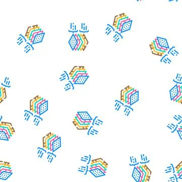Layers virtual reality vector seamless pattern イラスト素材