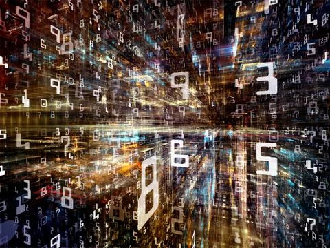 Layers of Virtual World Stock Illustration