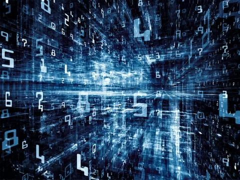 Layers of Virtual World Stock Illustration