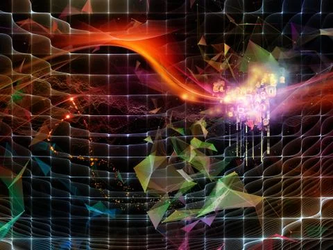 Layers of Virtual World Stock Illustration
