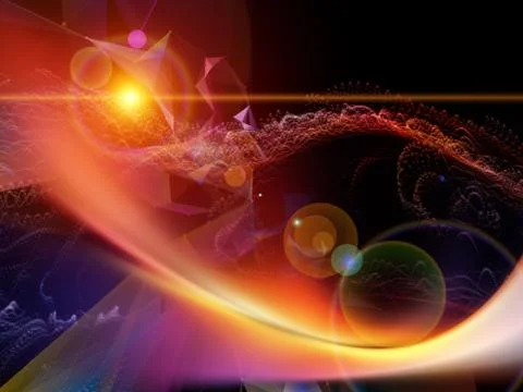 Layers of Virtual World Stock Illustration