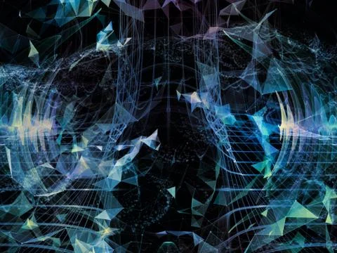 Layers of Virtual World Stock Illustration