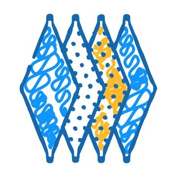 Layers of wipe icon doodle illustration Stock Illustration