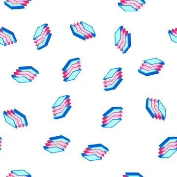 Layers of wipe isometric icon seamless pattern Stock Illustration