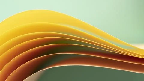 Layers yellow colored papers Stock Photos