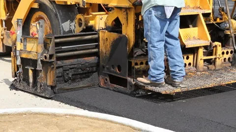 Laying Asphalt Stock Footage 890033