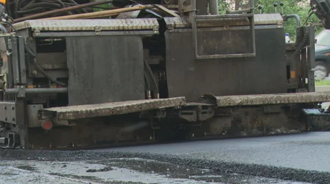 Laying Of Asphalt Stock Footage 40524061