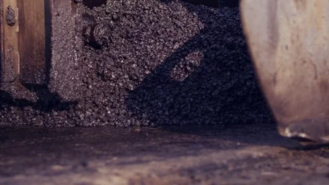 Laying of asphalt on a road Stock Footage 78736827