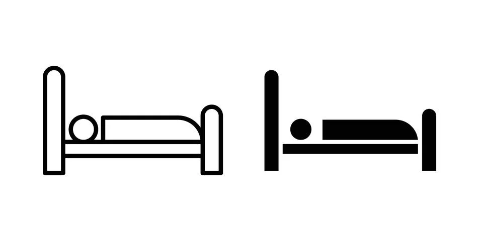 Laying in bed icon vector design. EPS10 Stock Illustration