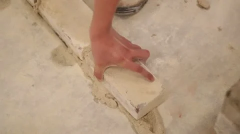 Laying Brick Stock Footage 10703063