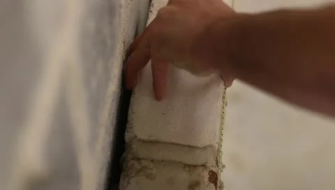 Laying bricks from above 스톡 동영상 10703165