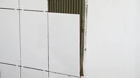 Laying of ceramic Stock Footage 220618494