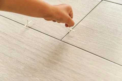 Laying Ceramic Tiles Stock Photos