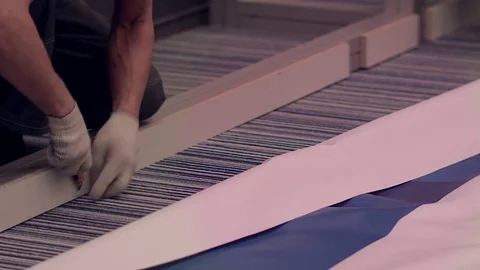 Laying the floor Stock Footage 81264138