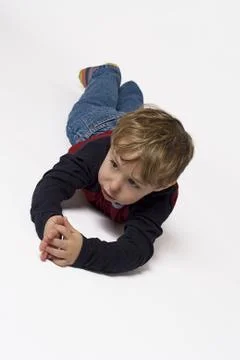 Laying on the floor Stock-Fotos