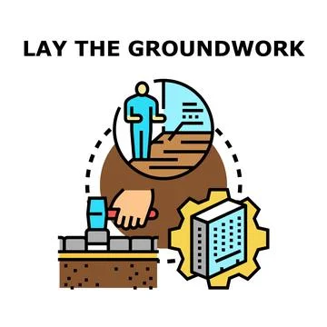 Laying the groundwork for business development strategy Stock Illustration