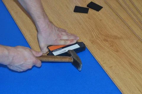 Laying parquet Stock Photos