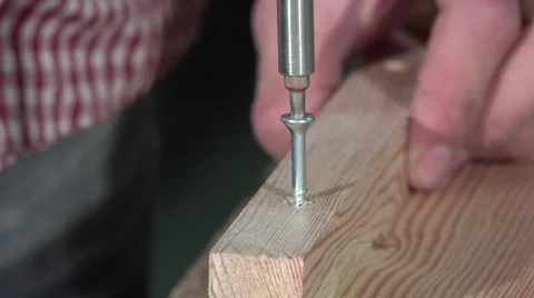 Laying a screw electric screwdriver Stock-Footage 56427475