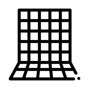 Laying square tiles all over wall icon vector outline illustration 스톡 일러스트