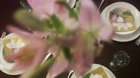 The laying of a table Stock-Footage 11290613